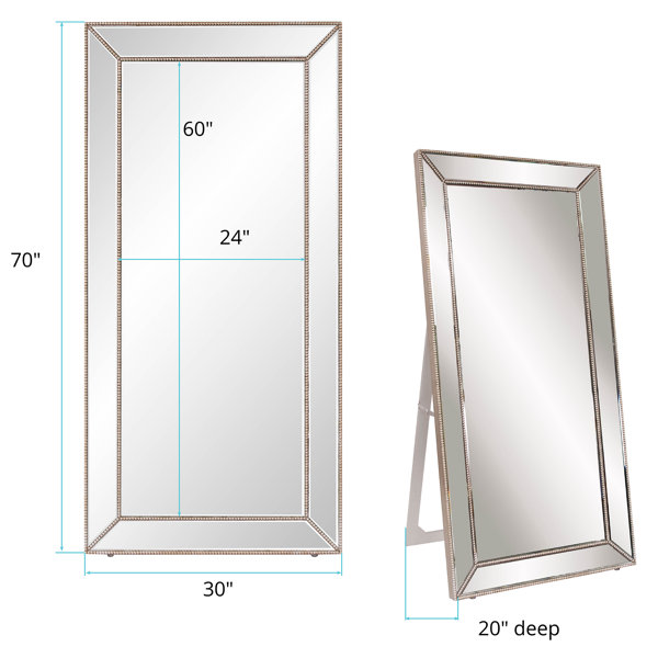 House of Hampton® Ashton Traditional Beveled Full Length Mirror Wayfair